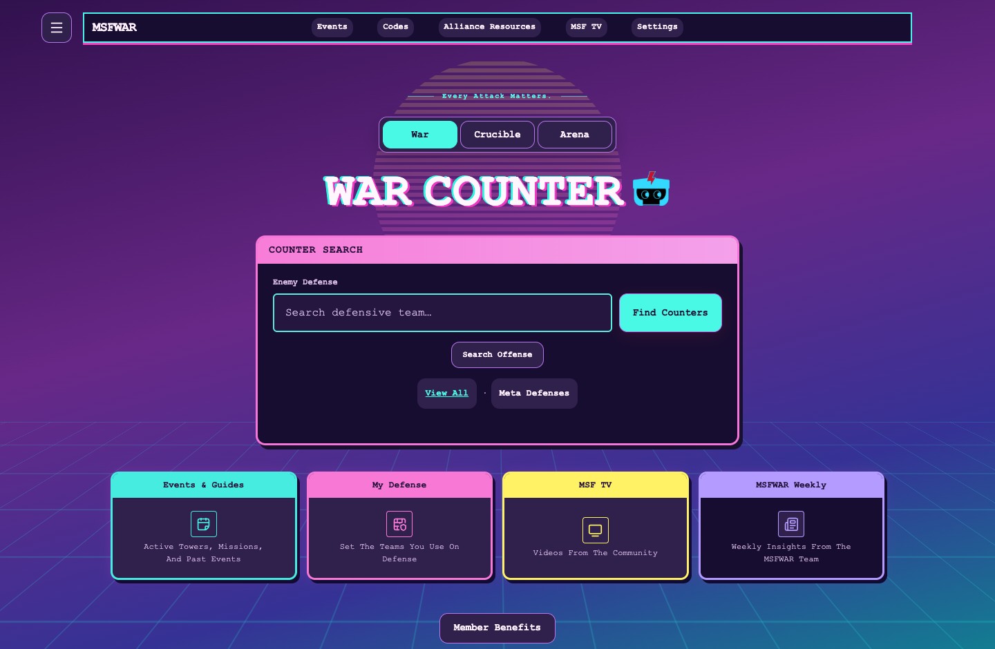MSFWAR in the Vaporwave theme